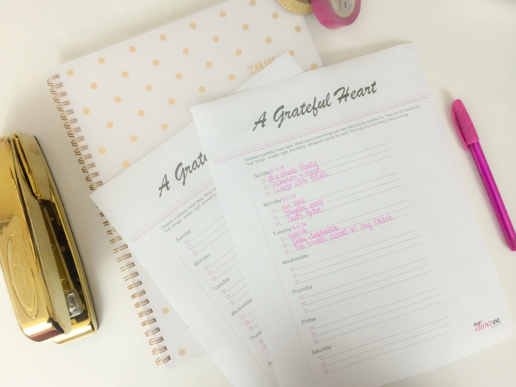 A Grateful Heart Printable - January 2016