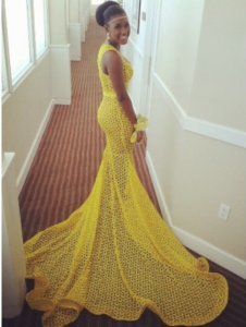 David Rolle Yellow Dress