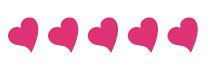 5 Pink Hearts